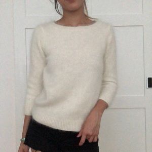 Rabbit hair knit top